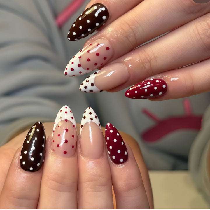Creative Art Nails in Modern Polka Dot Design Stornfield