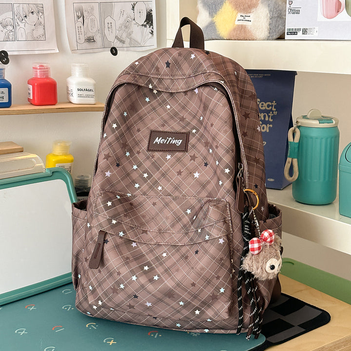Plaid Pattern Casual Backpack Stornfield
