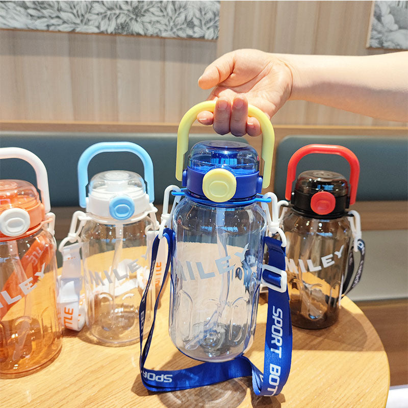 Ladies Sporty Water Bottle with Practical Carrying Strap Stornfield