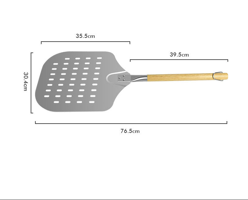 perforated long-handled wooden-handle pizza peel paddle Stornfield