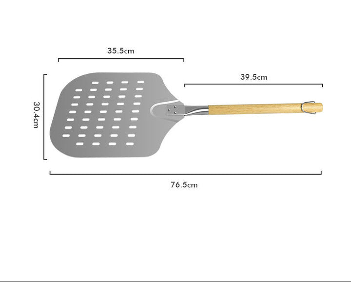 perforated long-handled wooden-handle pizza peel paddle Stornfield