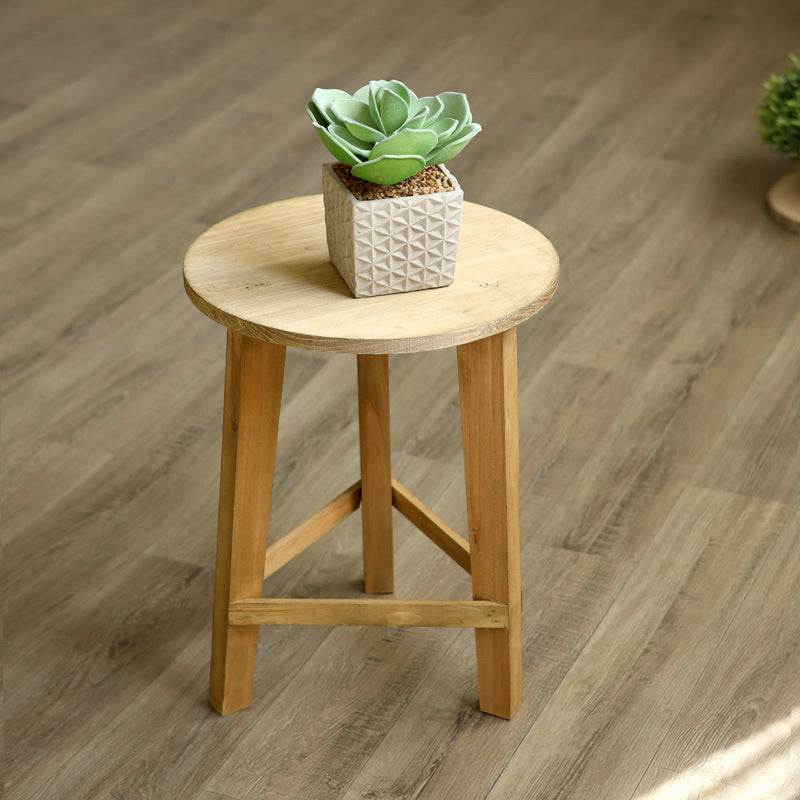 Rustic stool made of solid wood Stornfield
