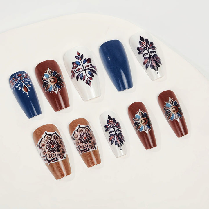 Artificial nails in elegant floral design Stornfield