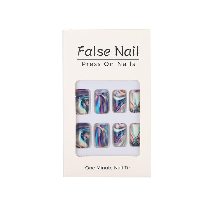 Artificial nail set in modern marble design Stornfield