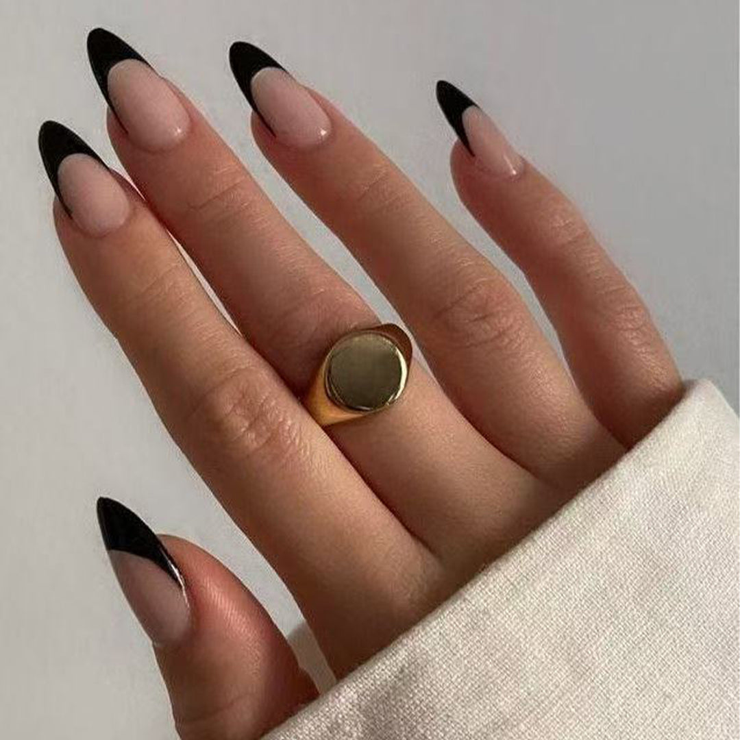 Elegant Stiletto French Tip Press-On Nails Stornfield