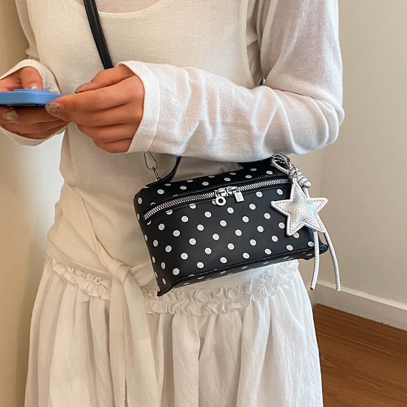 Structured Polka Dot Handbag