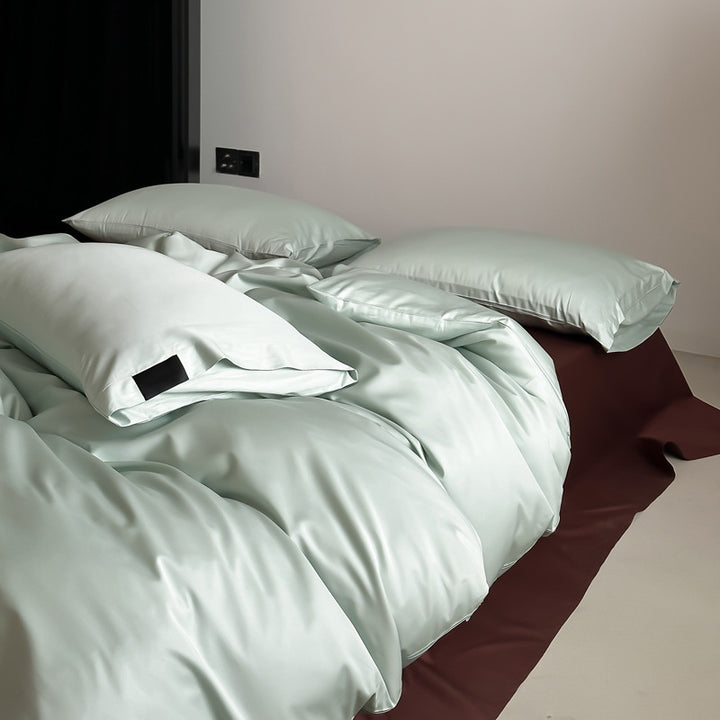 Luxury Cotton Sateen Duvet Cover Set with Envelope Pillowcases