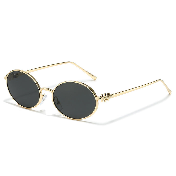 Chic Oval Frame Sunglasses with Decorative Accents Stornfield