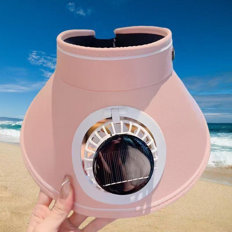 Sport Sun Visor with detachable front fan, adjustable headband and reflective piping Stornfield