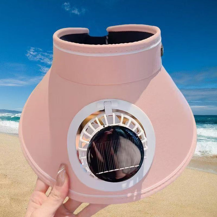 Sport Sun Visor with detachable front fan, adjustable headband and reflective piping Stornfield