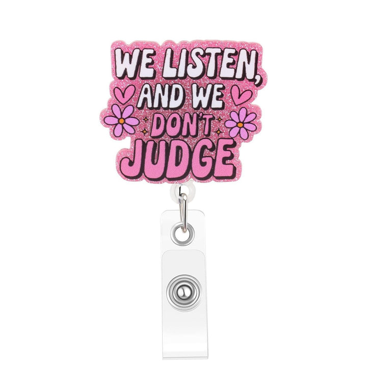 Expandable badge holder with anatomical heart pendant