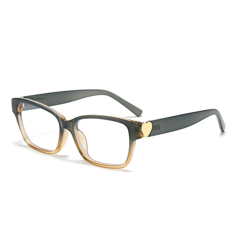 Women's fashionable square sunglasses with heart accents Stornfield