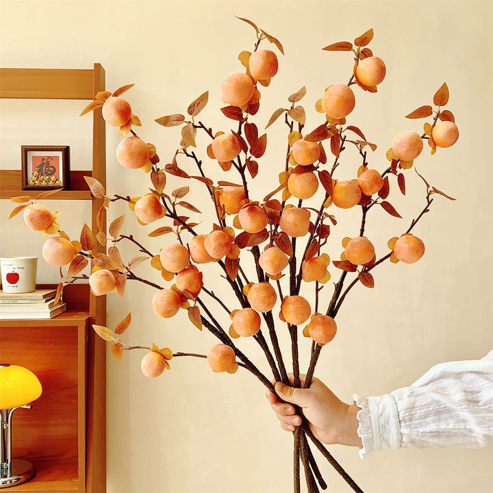 Decorative Faux Peach Blossom Stem