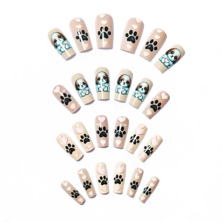 Nail design with cute dog motif Stornfield