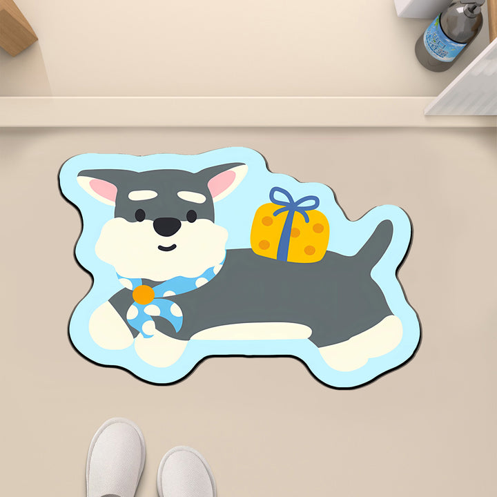 Playful Pet-Themed Floor Mat