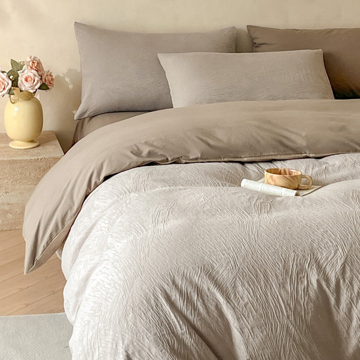 Textured Microfiber Bedding Set
