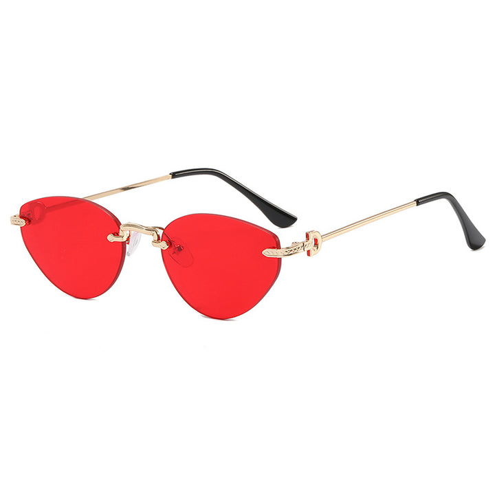 Women Futuristic Half-Frame Sunglasses Stornfield