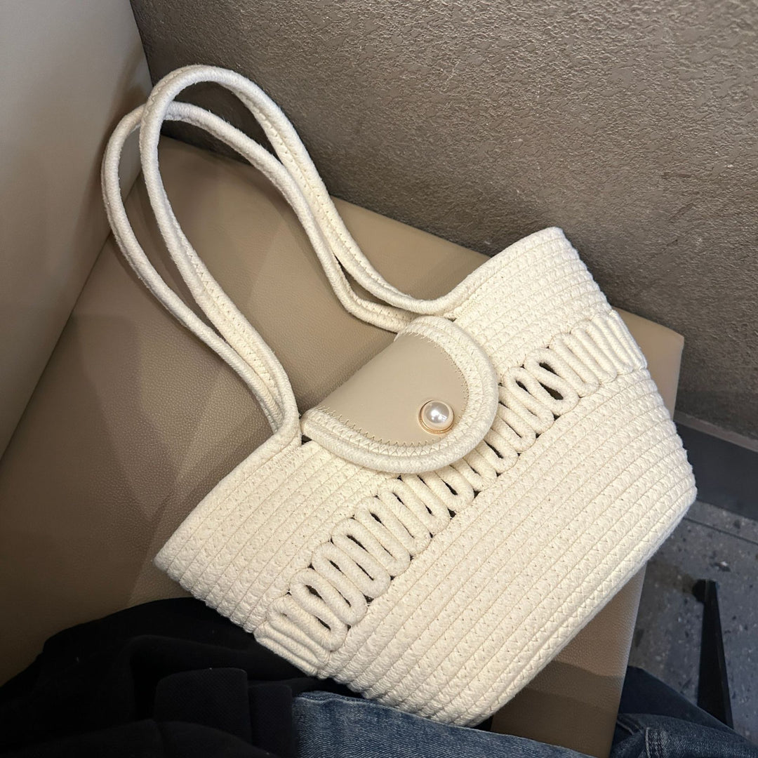 Women's Fashion Handbag with Colorful Cotton Weave Stornfield