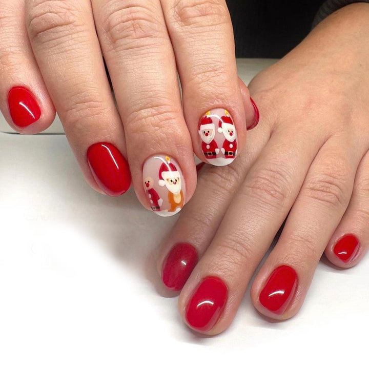 Artificial nail set in festive Christmas design with cute motifs Stornfield
