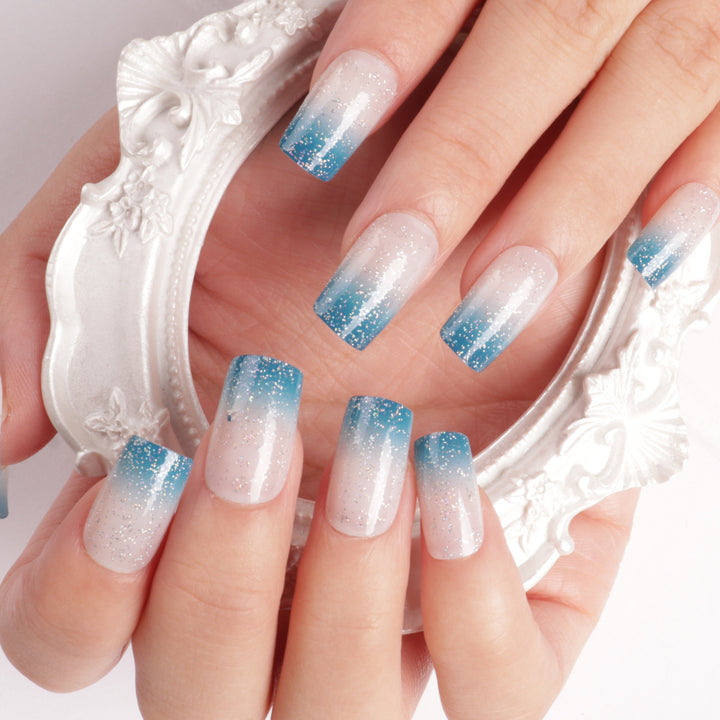 Ombre Glitter Press-On Nails Stornfield