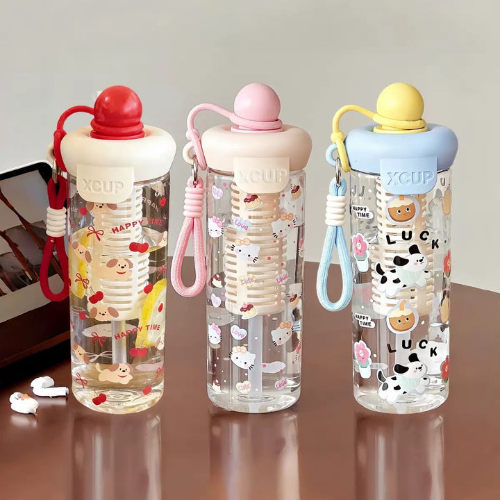 Women’s water bottle with cheerful design and fruit infusion insert Stornfield