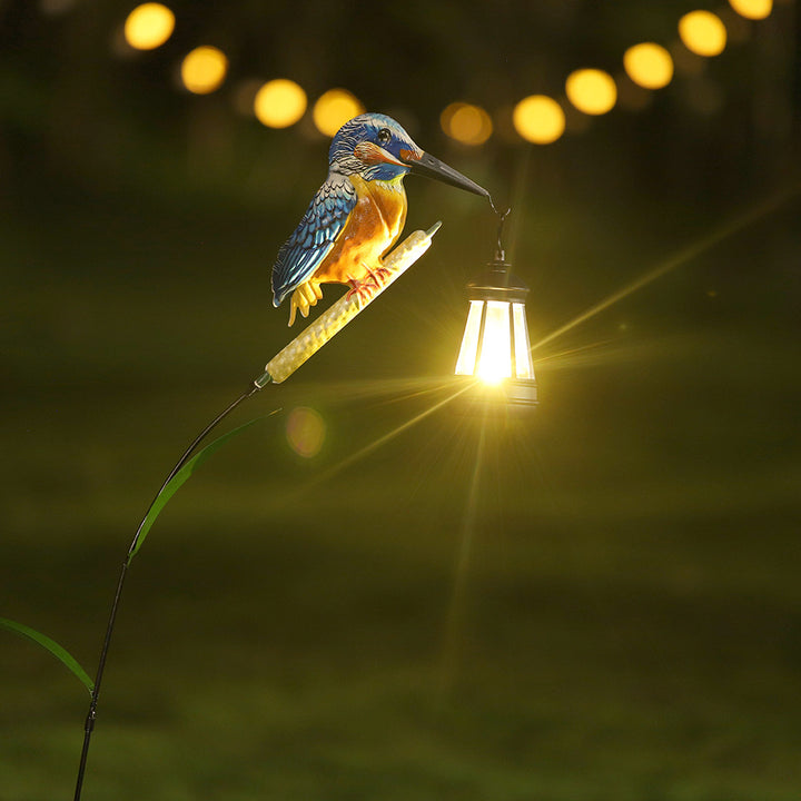 Decorative Solar Flamingo Garden Stake Lamp With Adjustable Metal Arm And Integrated LED Stornfield