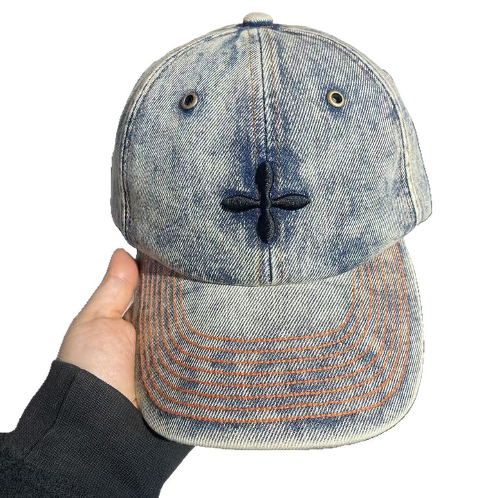 Men's Distressed Denim Baseball Cap Stornfield 1784188018