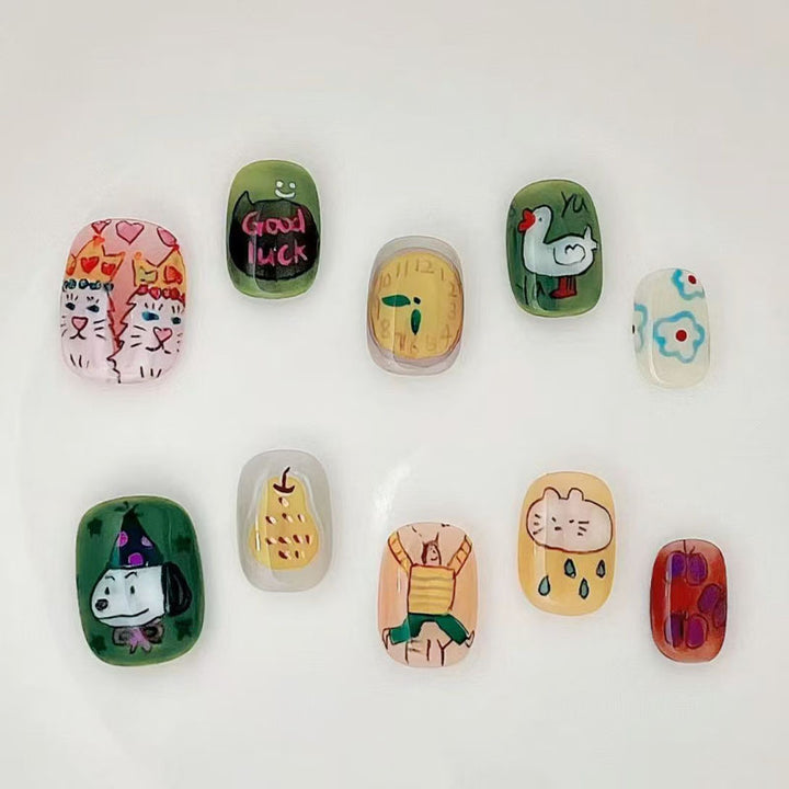 Playful Artistic Nail Art Design Set Stornfield