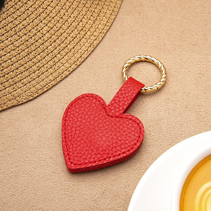 Heart-Shaped Leather Keychain Stornfield