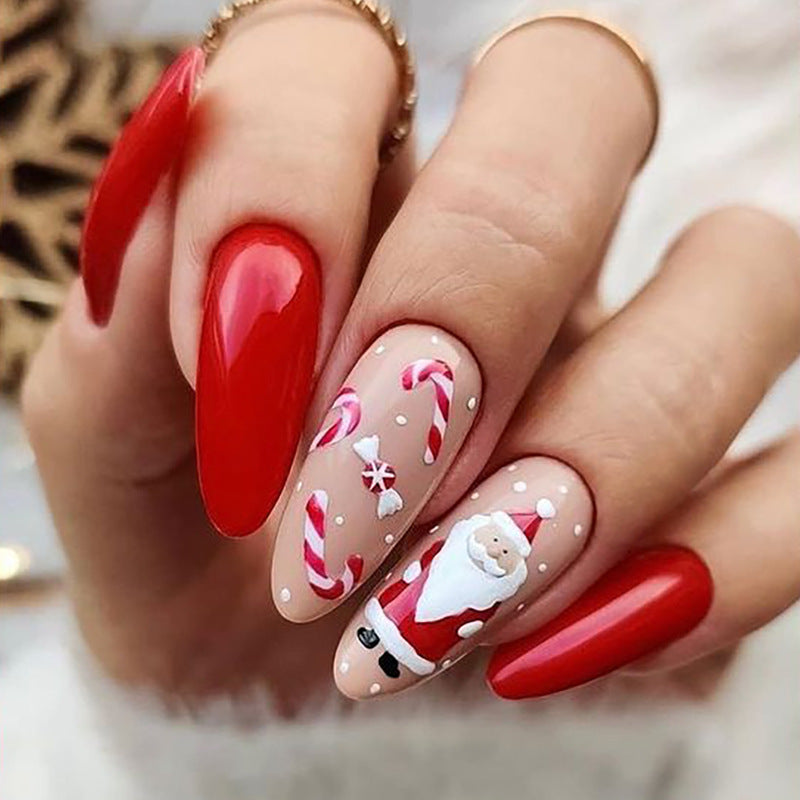 Festive Santa Claus Press-On Nail Set Stornfield