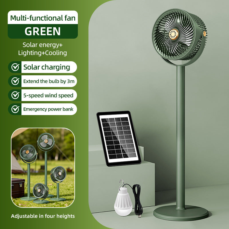 Unisex Solar-Powered Multi-Functional Floor Fan Stornfield