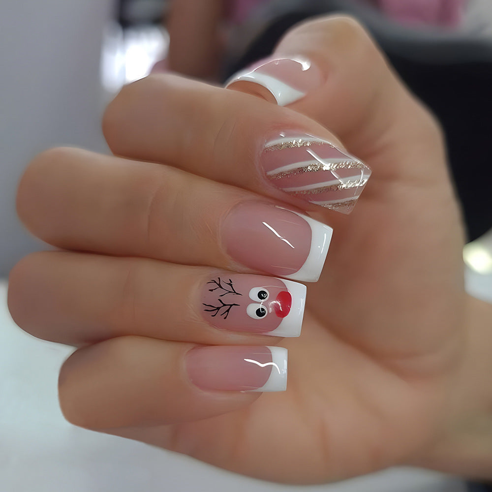 Festive Themed Character Press-On Nail Art Stornfield