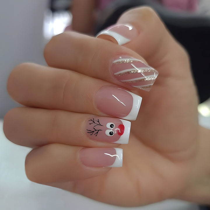 Festive Themed Character Press-On Nail Art Stornfield