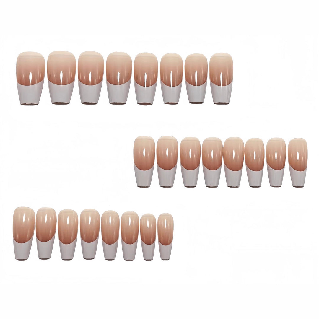 Artificial nails with modern French tip style Stornfield