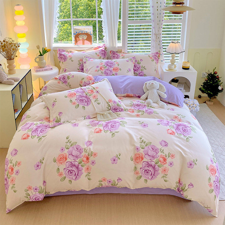 Whimsical Floral Pattern Bedding Set