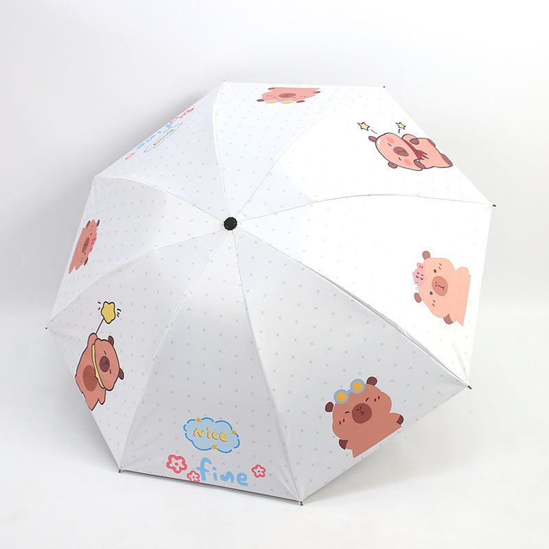 Women's Folding Umbrella with Animal Character Stornfield