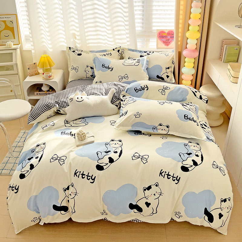 Comforting Bunny Print Bedding Set