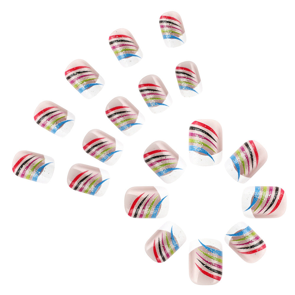 Stylish French Tip Nail Art Set Stornfield