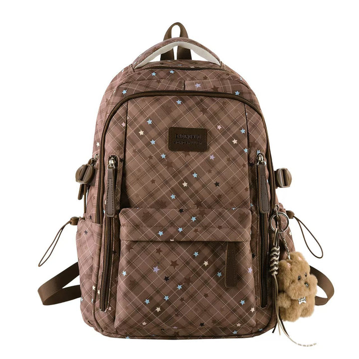 Multi-Compartt Star-Patterned Backpack Stornfield