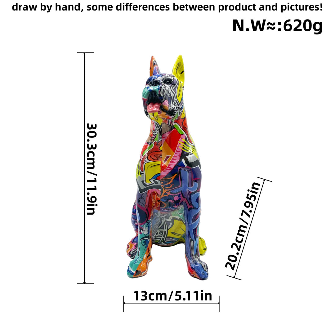 Colorful decorative figure of a dog in modern design Stornfield