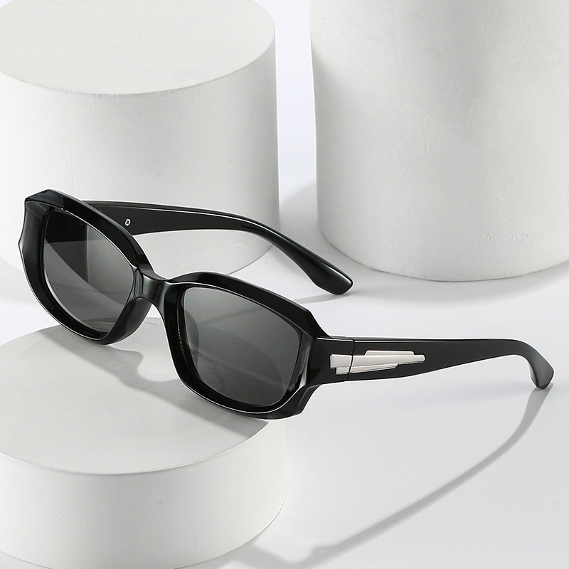 Retro-Inspired Angular Sunglasses with Unique Decorative Details Stornfield
