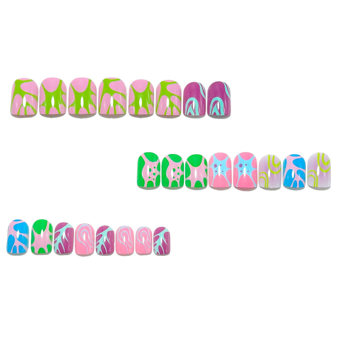 Artificial nails with creative color patterns Stornfield