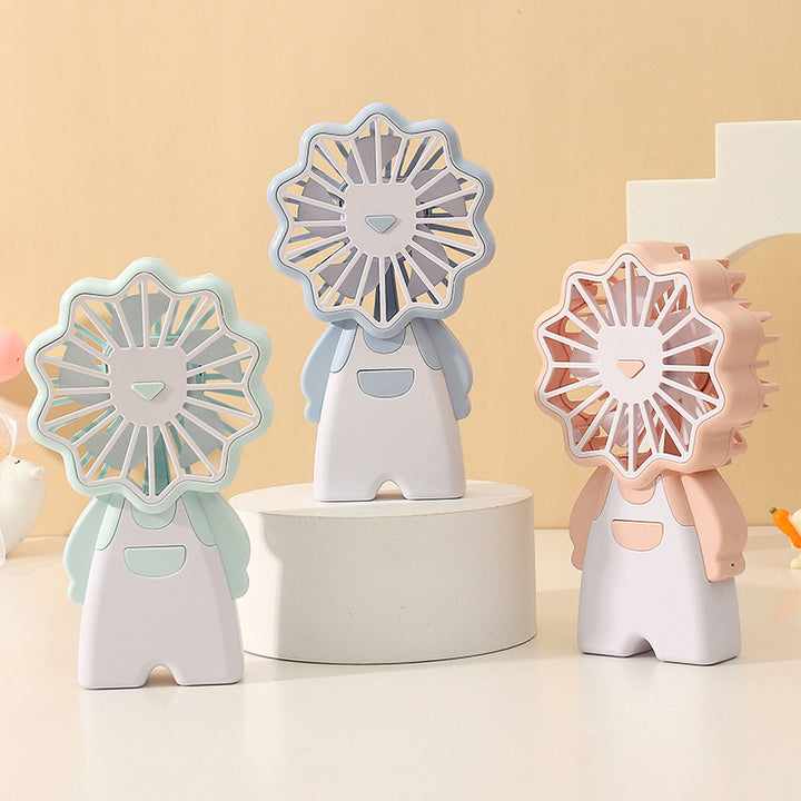 Ladies Portable Hand Fan in Cute Lion Design Stornfield