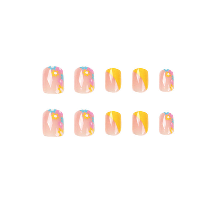 Artful Nail Extensions with Floral Pattern Stornfield