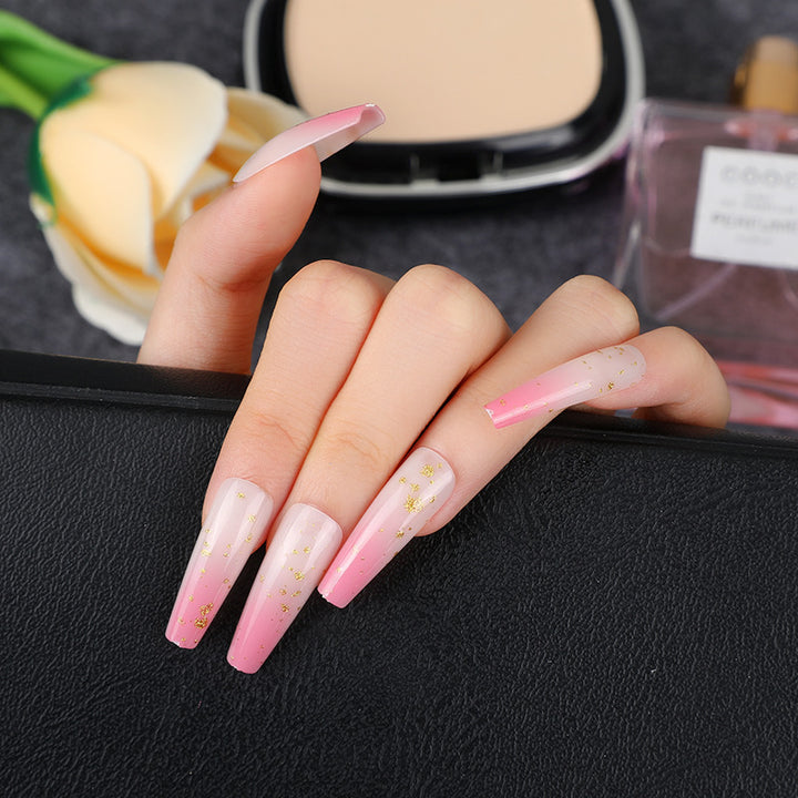 Elegant artificial nails with gold accents Stornfield