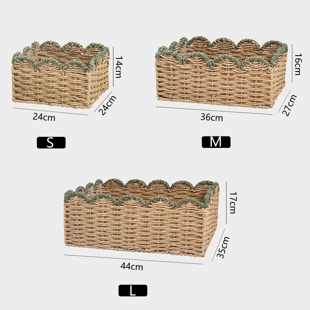Decorative storage basket with wave edge Stornfield