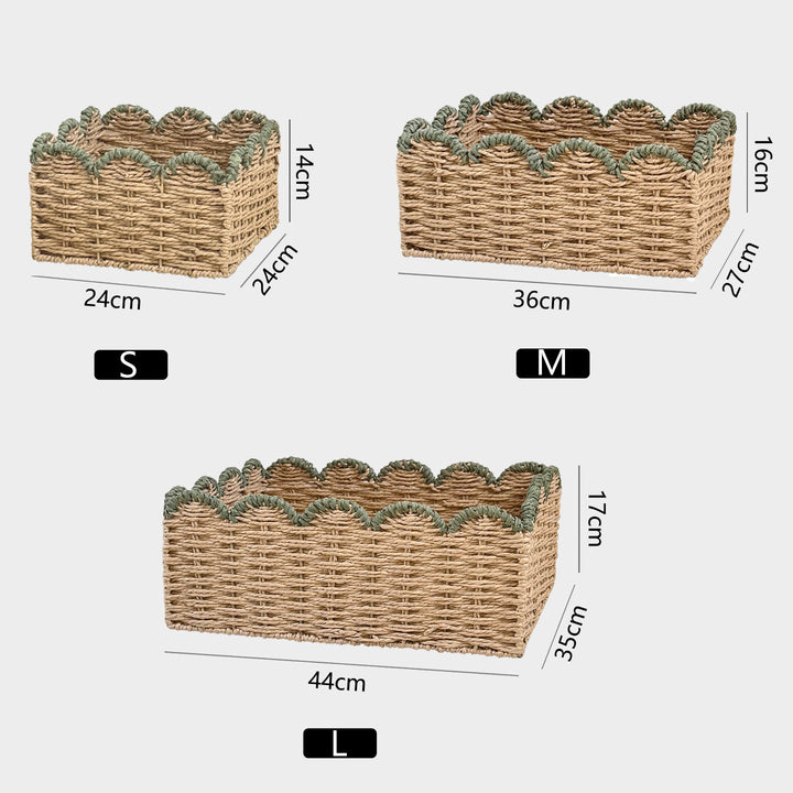 Decorative storage basket with wave edge Stornfield