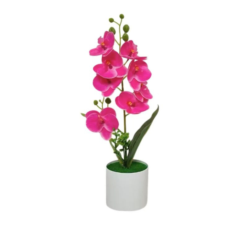 Decorative Artificial Orchid Arrangement for Tabletop Home Decor