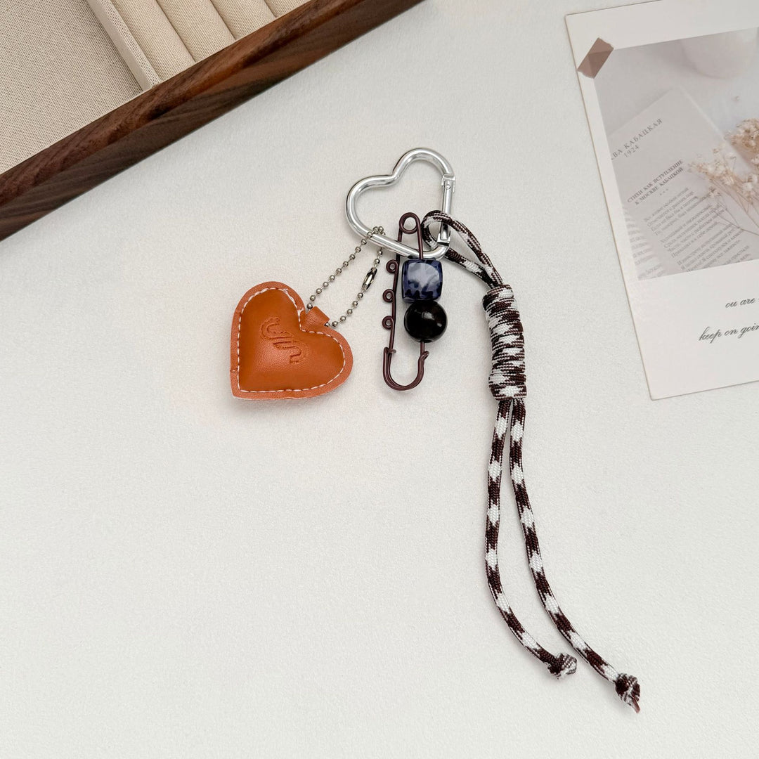 Heart-Shaped Leather Keychain Stornfield