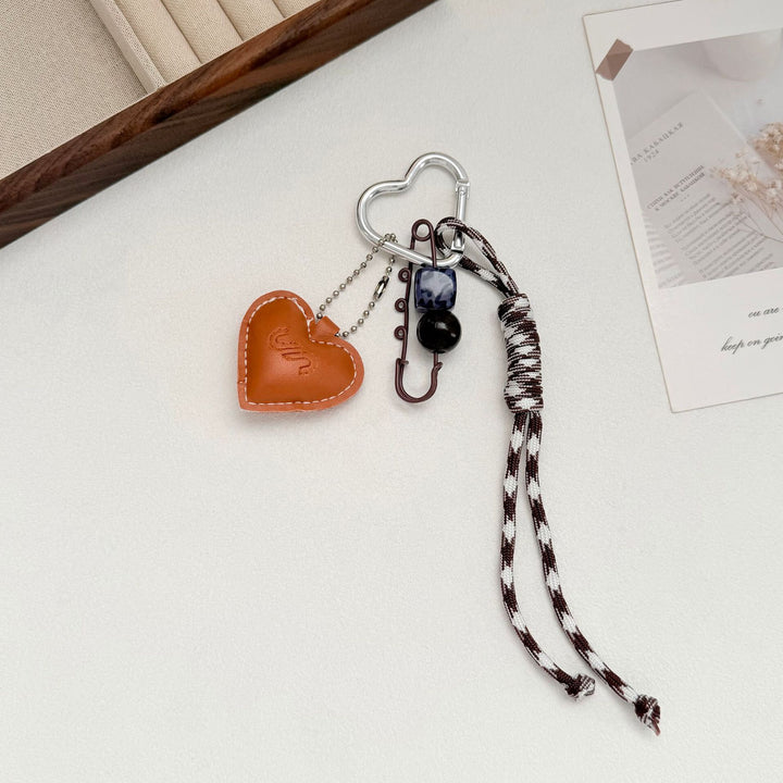 Heart-Shaped Leather Keychain Stornfield